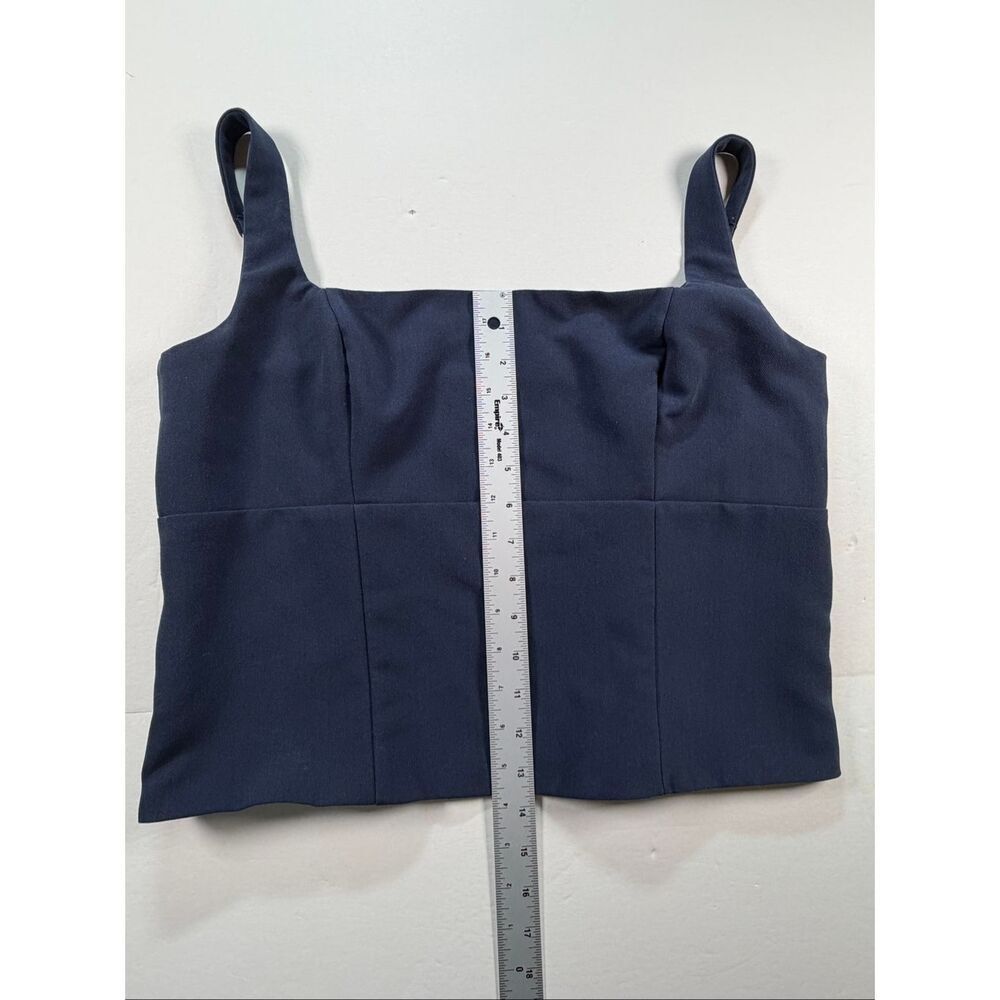 Abercrombie & Fitch Corset Top Navy Blue Co-Ord Size XL Structured Adjustable - Picture 11 of 12